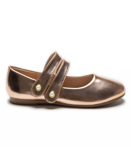 Champagne Dorothea Banded Patent Flats