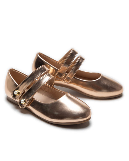 Champagne Dorothea Banded Patent Flats