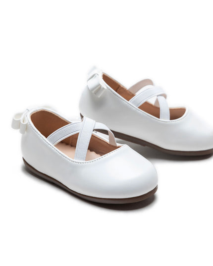 kidsatelier-Tulleen-White Cross Banded Ribbon Flats-TSM42018-White-1