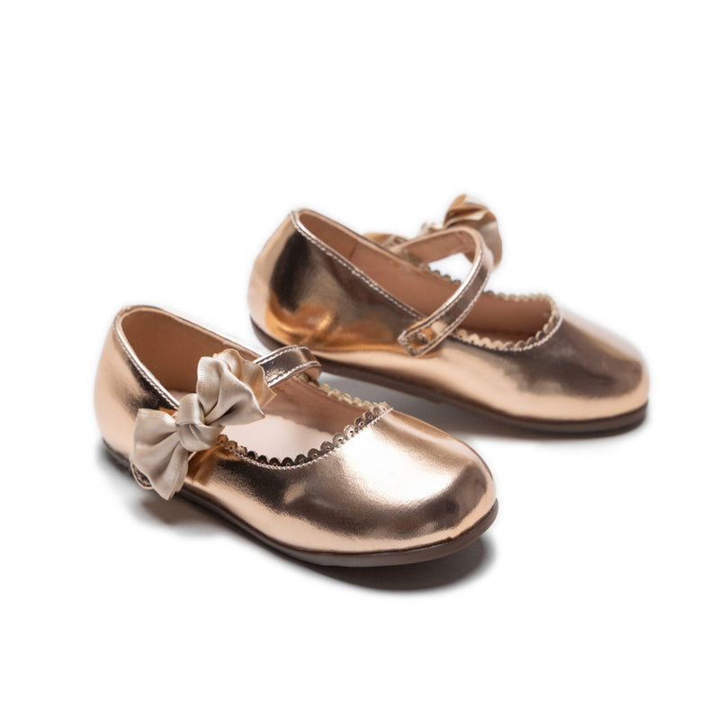 kidsatelier-Tulleen-Champagne-Satin-Elodie-Bow-Flats-TSM42019-Champagne-1