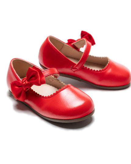 kidsatelier-Tulleen-Red-Satin-Elodie-Bow-Flats-TSM42019-Red-1