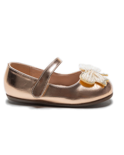 Champagne Charlotte Ribbon Flats