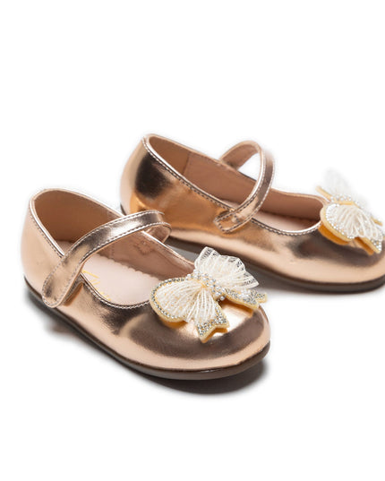 Champagne Charlotte Ribbon Flats