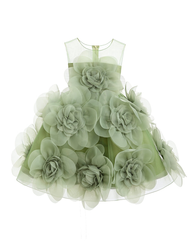 kidsatelier-tulleen-tul1005-green-floral-blooming-flowers-dress