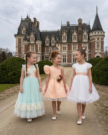 kids-atelier-tulleen-Peach Polka Dot Dress