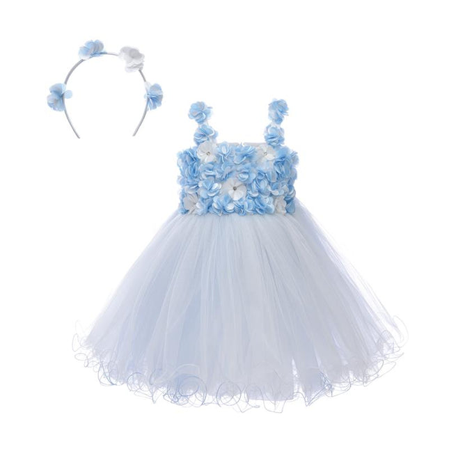 kids atelier tulleen Blue Campanula Bloom Dress