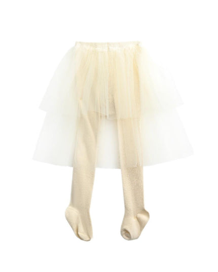 kids atelier tulleen Beige Tulle Twirl Skirt
