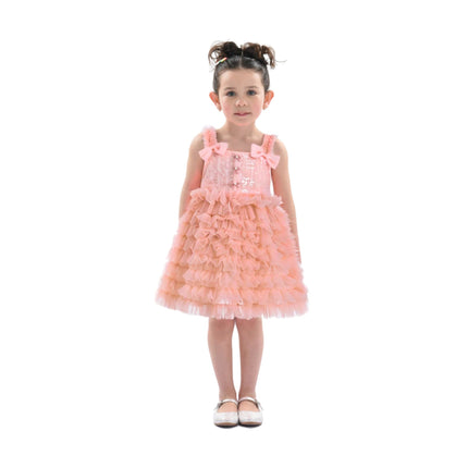 kidsatelier-tulleen-BT5258-Pink-bow-tiered-tulle-dress