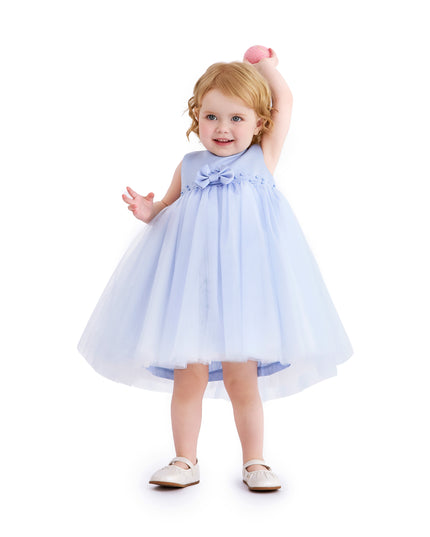 kids atelier tulleen Blue Oravelle Lace Petal Gown