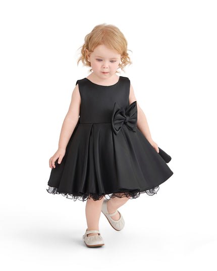 kids atelier tulleen Black Bow Waist Dress