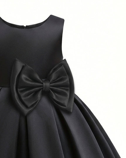 kids atelier tulleen Black Bow Waist Dress