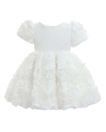 kids atelier tulleen White Bow Rosette Dress