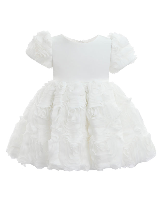 kids atelier tulleen White Bow Rosette Dress