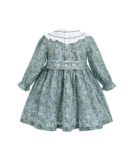 kids atelier tulleen Blue & Green Laurel Smocked Dress
