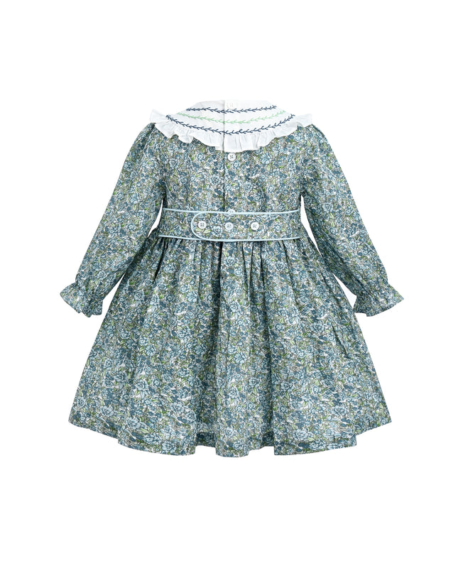 kids atelier tulleen Blue & Green Laurel Smocked Dress