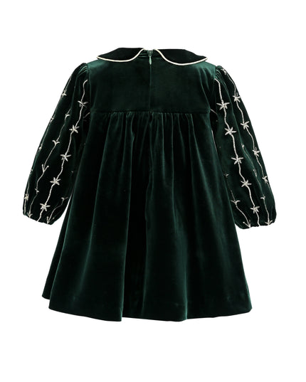 kids atelier tulleen Dark Green Velvet Dress