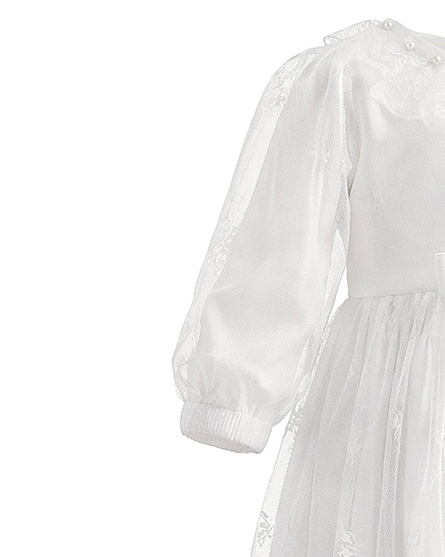 kids atelier tulleen White Lace Sorellia Dress