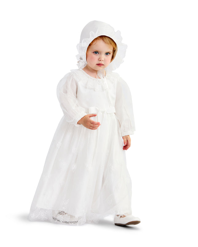 kids atelier tulleen White Lace Sorellia Dress