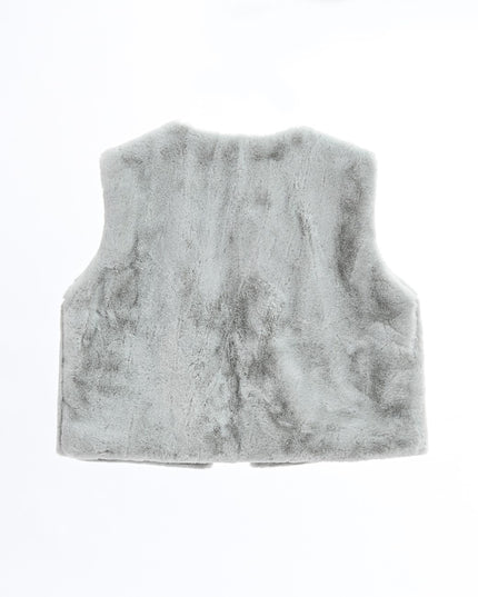 Kids atelier tulleen gray Plush Fur Vest