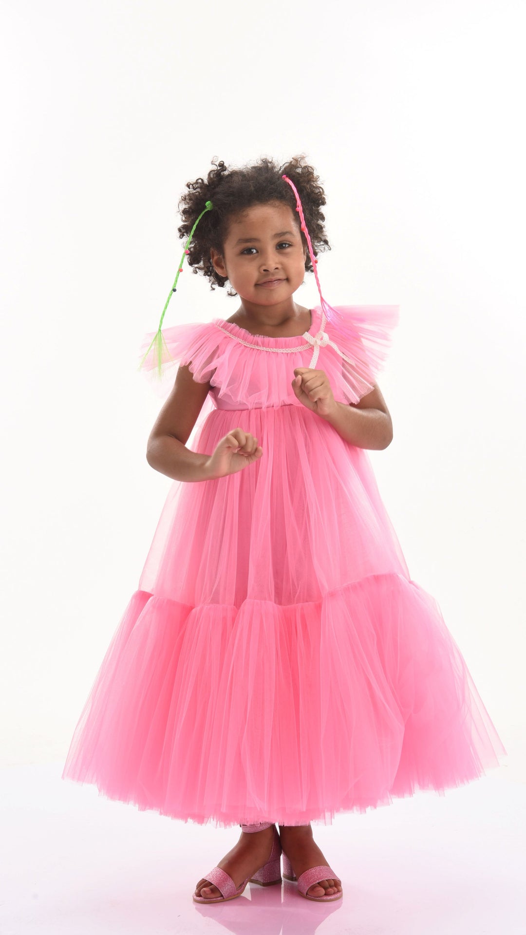 Pink Beckwith Ruffle Dress