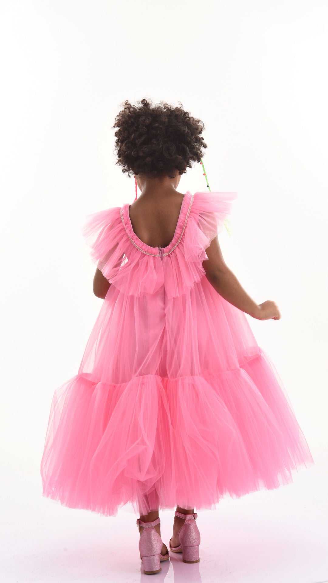 Pink Beckwith Ruffle Dress