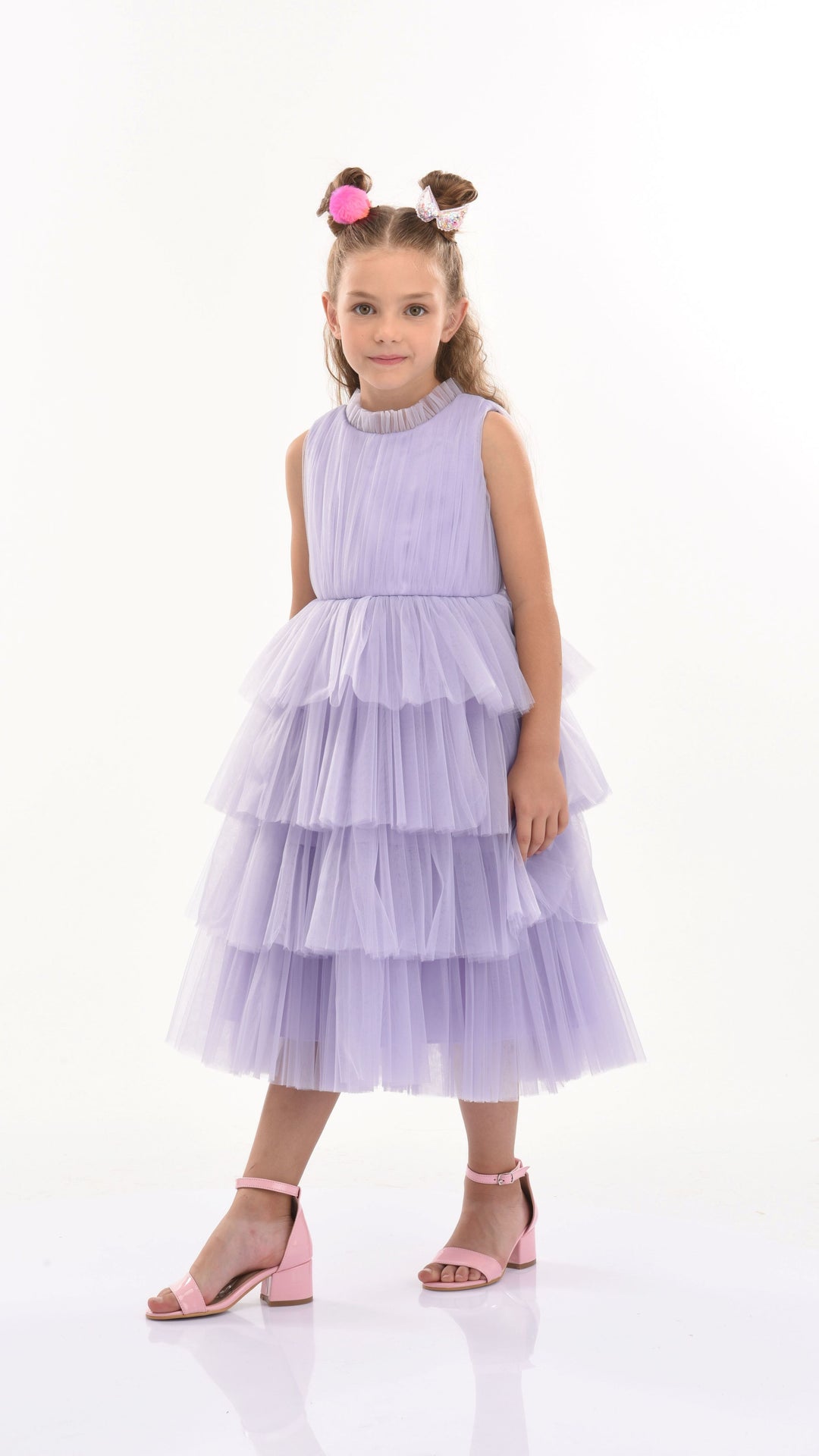 Purple Farvue Tiered Tulle Dress