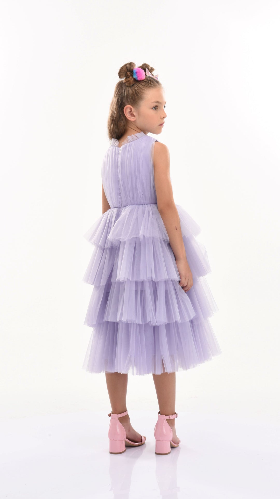 Purple Farvue Tiered Tulle Dress