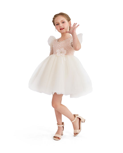 tulleen Pink Oaklyn Sequin Tulle Occasion Dress