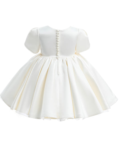 kids atelier tulleen Ivory Pearl-Accented Occasion Dress