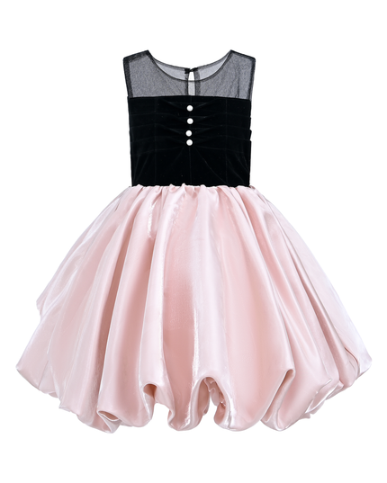 kidsatelier-tulleen-Pink-Black-Piazza-Sleeveless-Dress