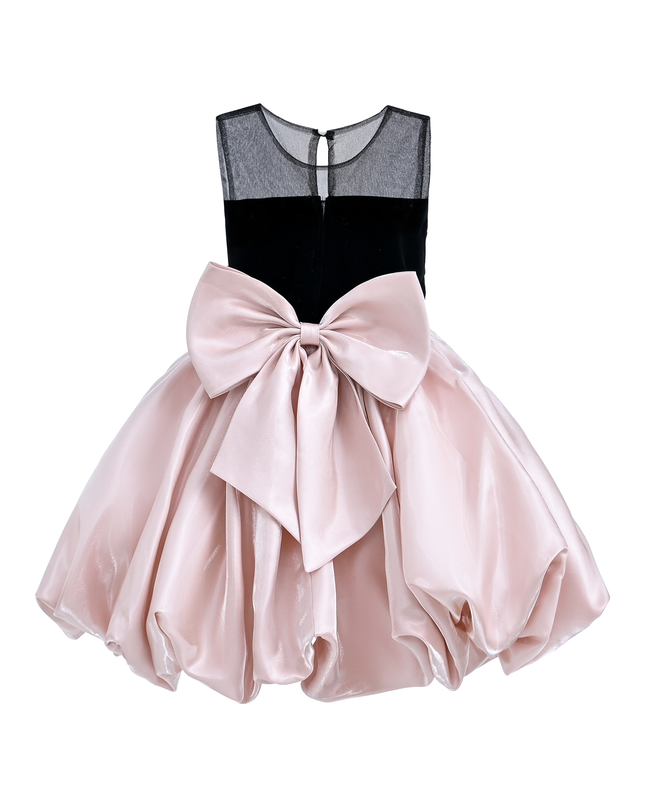 kidsatelier-tulleen-Pink-Black-Piazza-Sleeveless-Dress