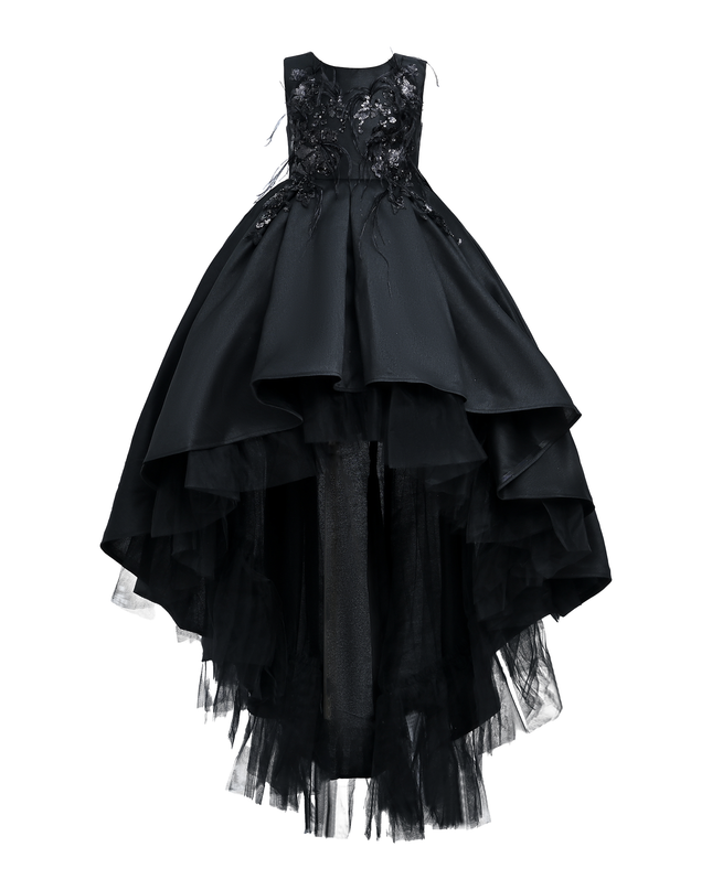 kidsatelier-tulleen-Black-Accented-Tea-Styled-Salem-Dress
