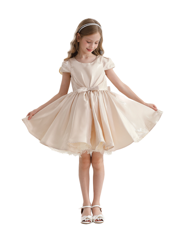 kidsatelier-tulleen-Champagne-Bow-Short-Solera-Dress