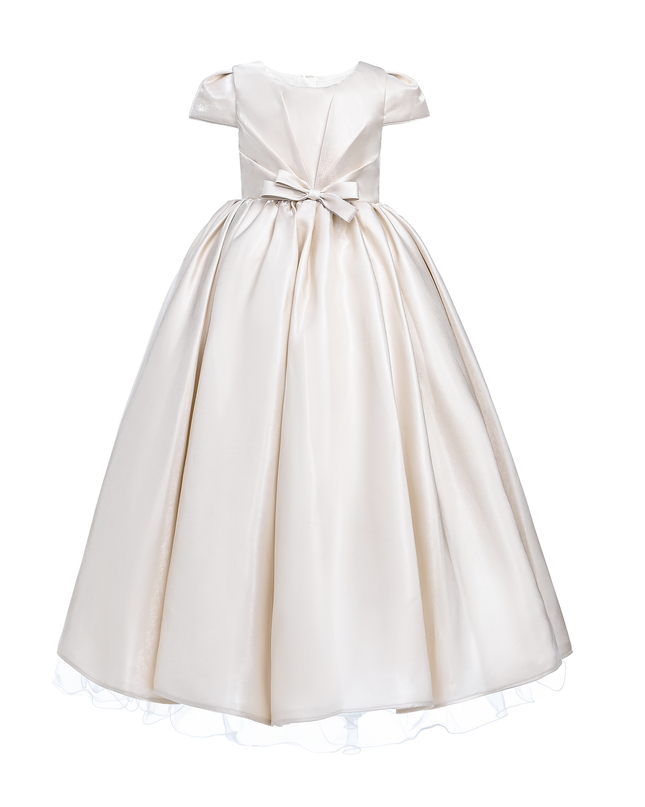 kidsatelier-tulleen-Champagne-Bow-Long-Brea-Dress