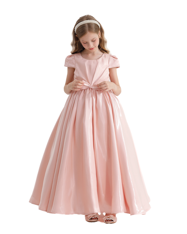 kidstaelier-tulleen-Pink-Bow-Long-Brea-Dress