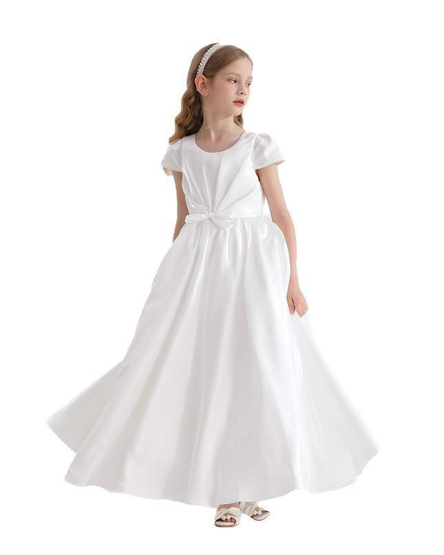 kidsatelier-tulleen-White-Bow-Long-Brea-Dress
