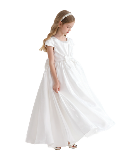 kidsatelier-tulleen-White-Bow-Long-Brea-Dress