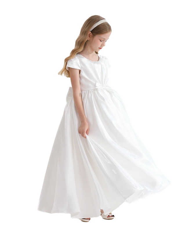 kidsatelier-tulleen-White-Bow-Long-Brea-Dress