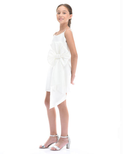 kids atelier tulleen White Bow Livonia Dress