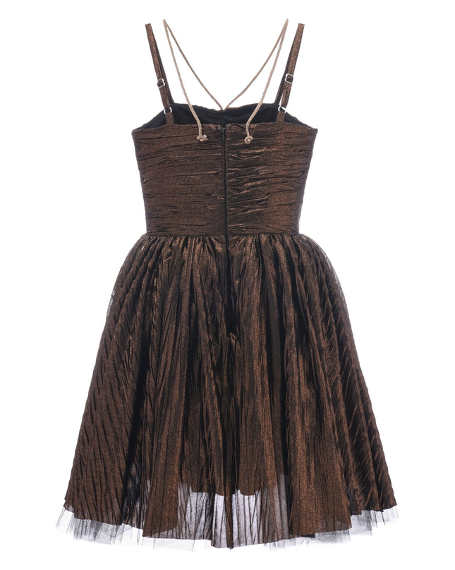 kids atelier tulleen Bronze Gianotta Strapped Dress