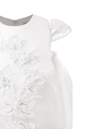 kids atelier tulleen White Embroidered Briavelle Dress