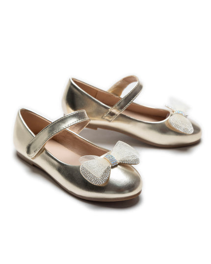 kidsatelier-tulleen-Gold-Lydia-Bow-Flats