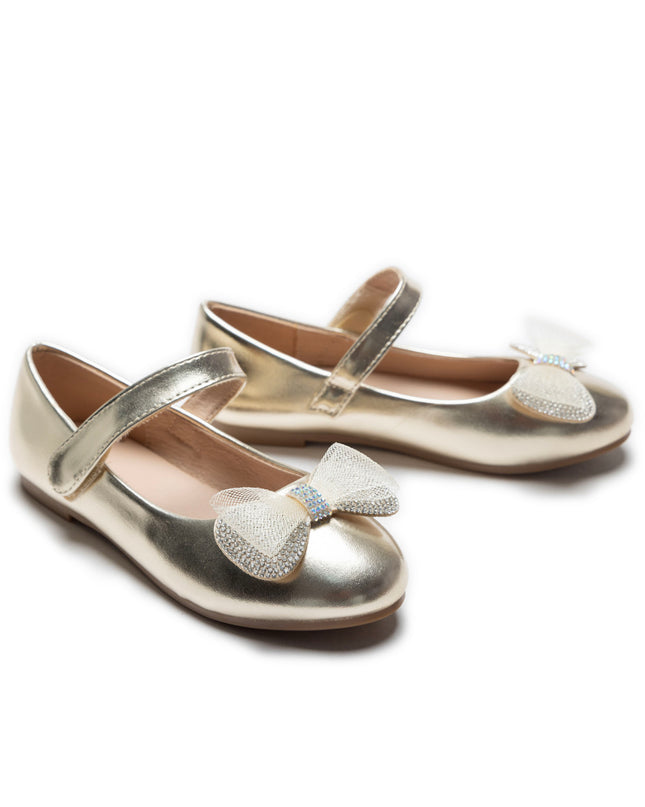 kidsatelier-tulleen-Gold-Lydia-Bow-Flats