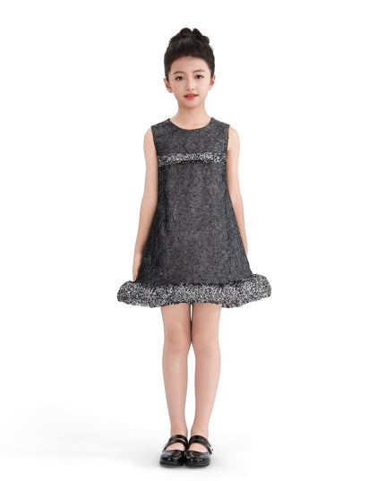 kids atelier tulleen Dark Gray Speckled Dress