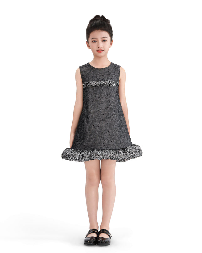 kids atelier tulleen Dark Gray Speckled Dress