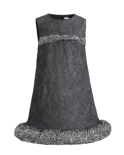 kids atelier tulleen Dark Gray Speckled Dress