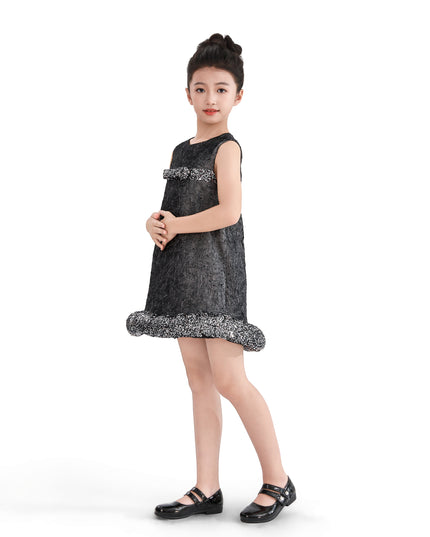 kids atelier tulleen Dark Gray Speckled Dress