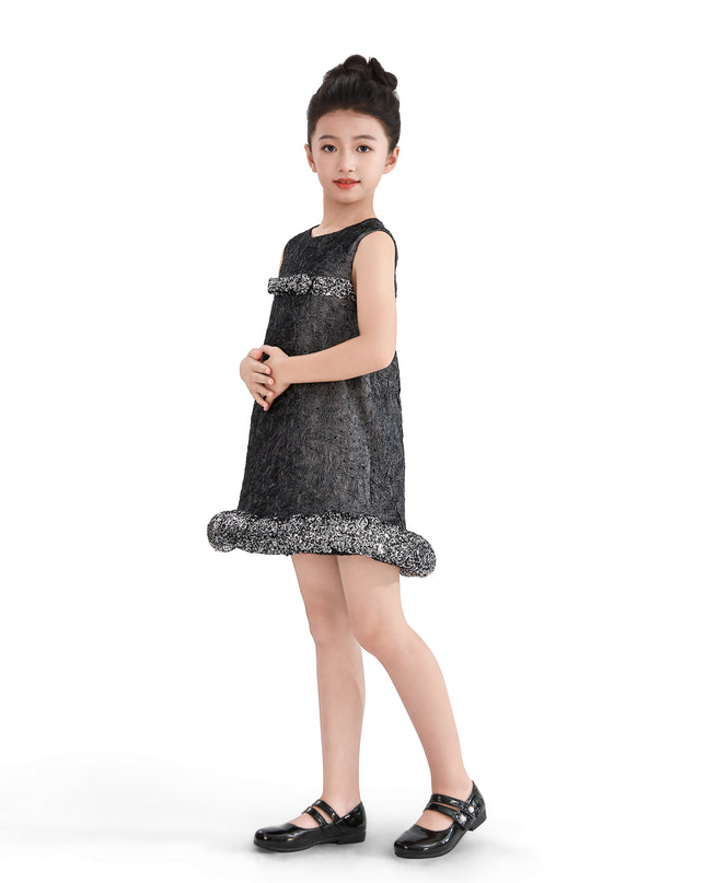 kids atelier tulleen Dark Gray Speckled Dress