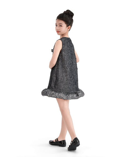 kids atelier tulleen Dark Gray Speckled Dress