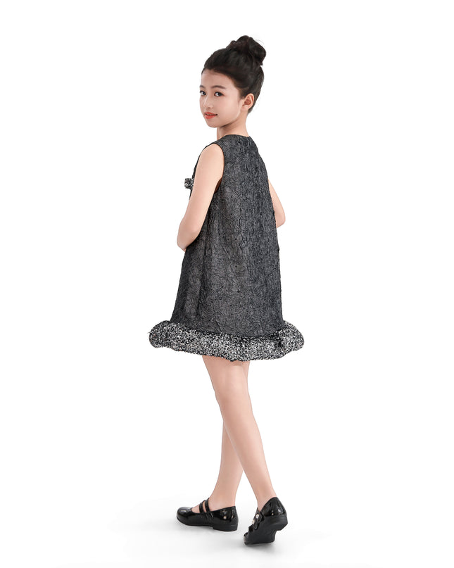 kids atelier tulleen Dark Gray Speckled Dress